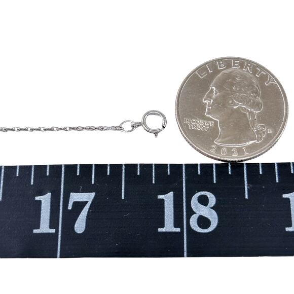 Rope Chain Necklace | Vintage Sterling Silver 925 | 18" - Picture 3 of 4